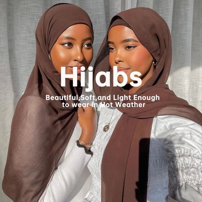 Harewom Chiffon Hijab for Women Sheer Shawl and Wraps for Wedding Bridal Scarves Summer Lightweight Sun-proof Scarf - Image 4